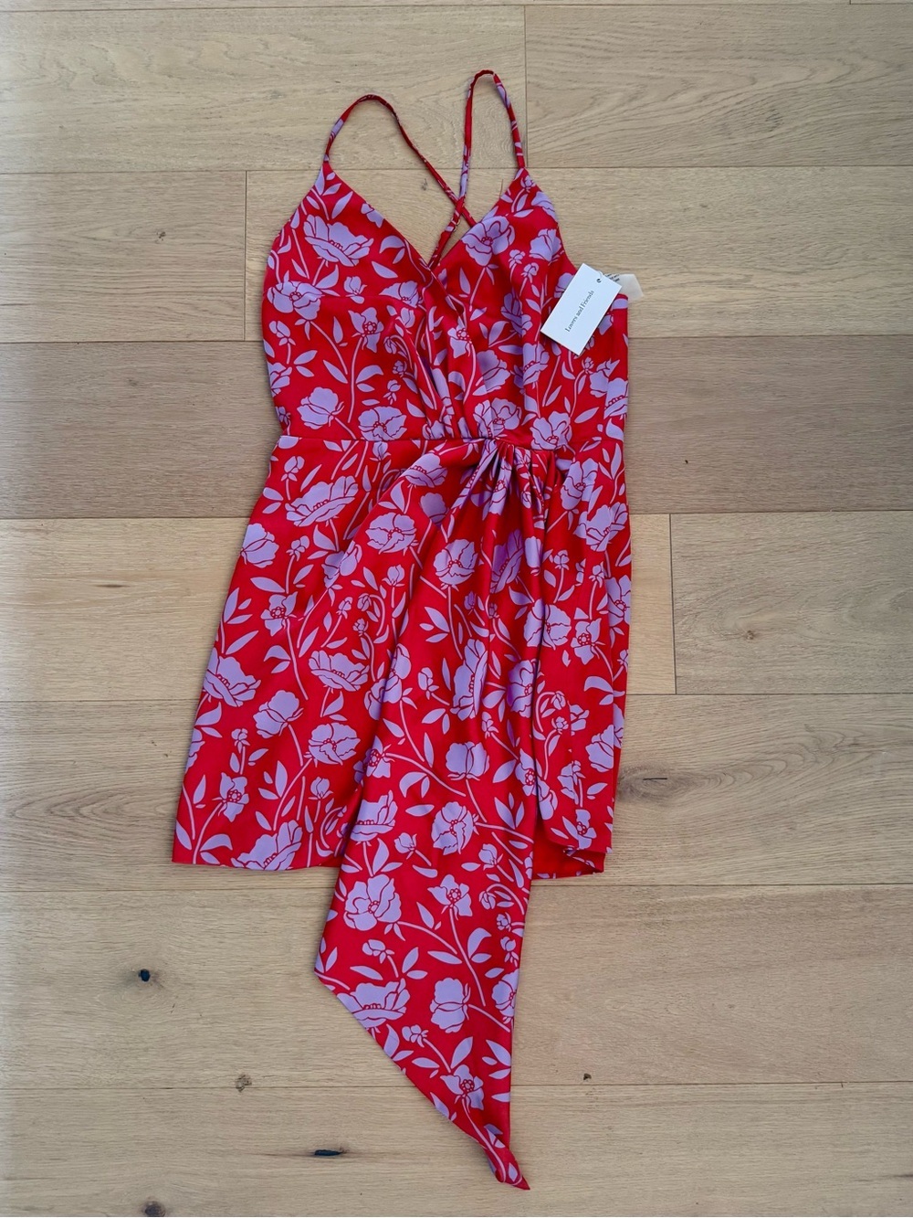 NWT Lovers and Friends Kamala Mini Dress in Red and Purple Floral - Picture 5 of 7